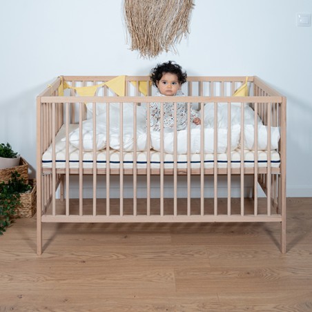 Matelas bébé déhoussable naturel - 60x120 cm