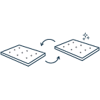 Pictogramme d'un changement de matelas