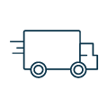 Pictogramme d'un camion représentant la livraison gratuite